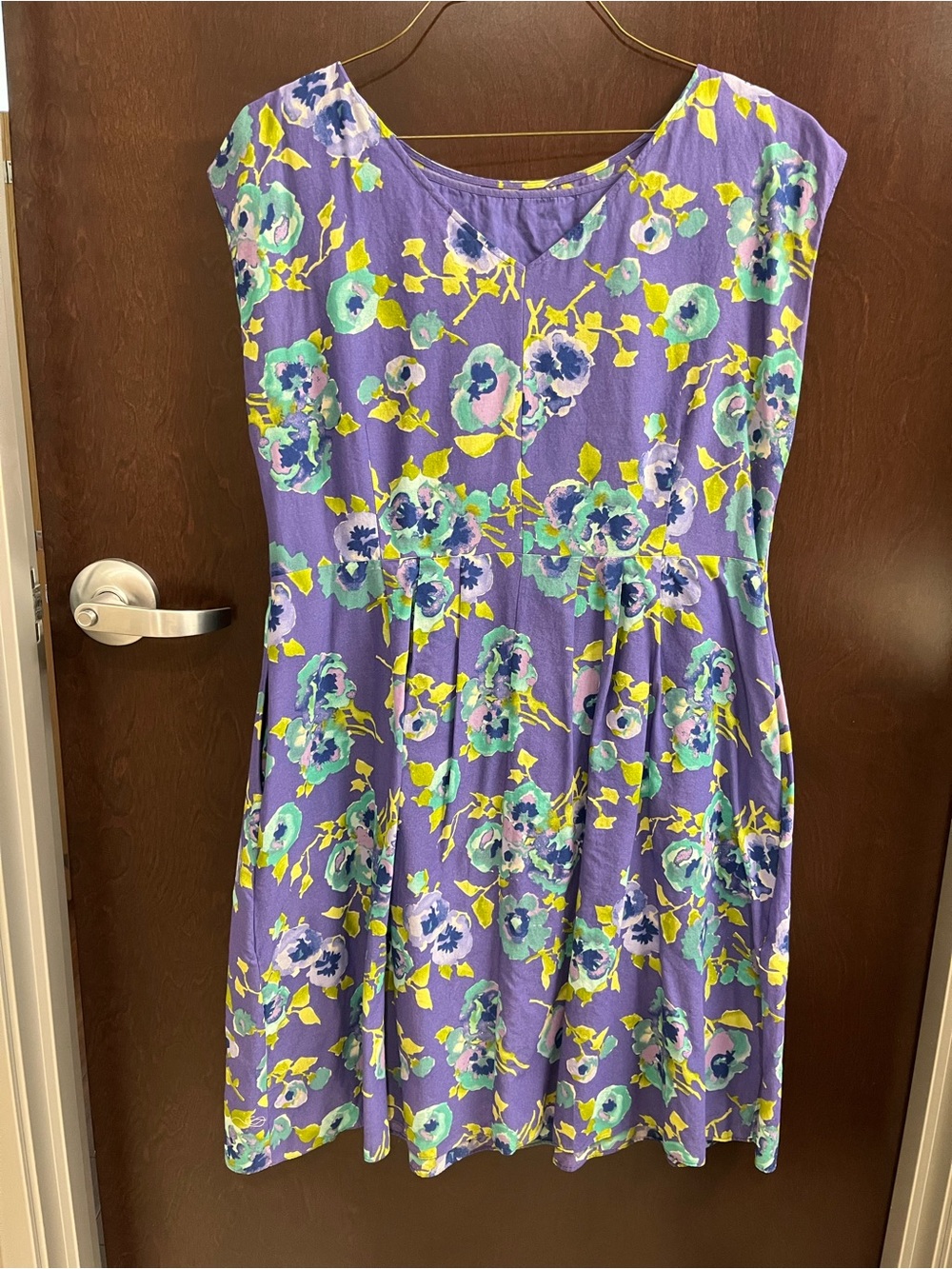 Isaac Mizrahi Purple Floral Fit-and-Flare Dress